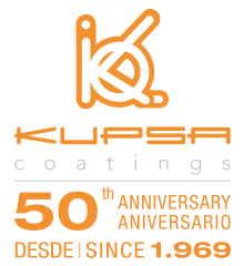 KUPSA coatings. 50th ANNIVERSARY - 50 ANIVERSARIO - SINCE 1969 - DESDE 1969